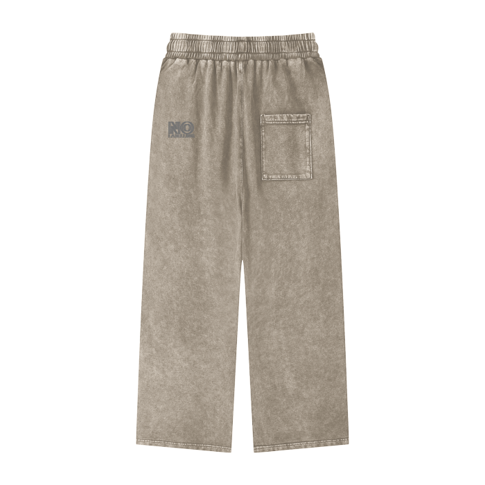 Acid Wash Straight Leg Trousers - 360 GSM