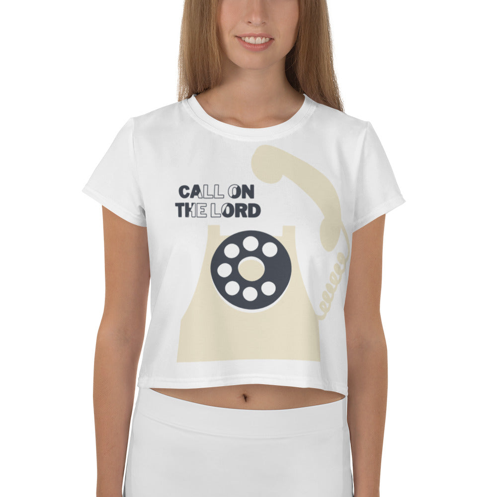 Call On The Lord Crop Tee, Telephone Design