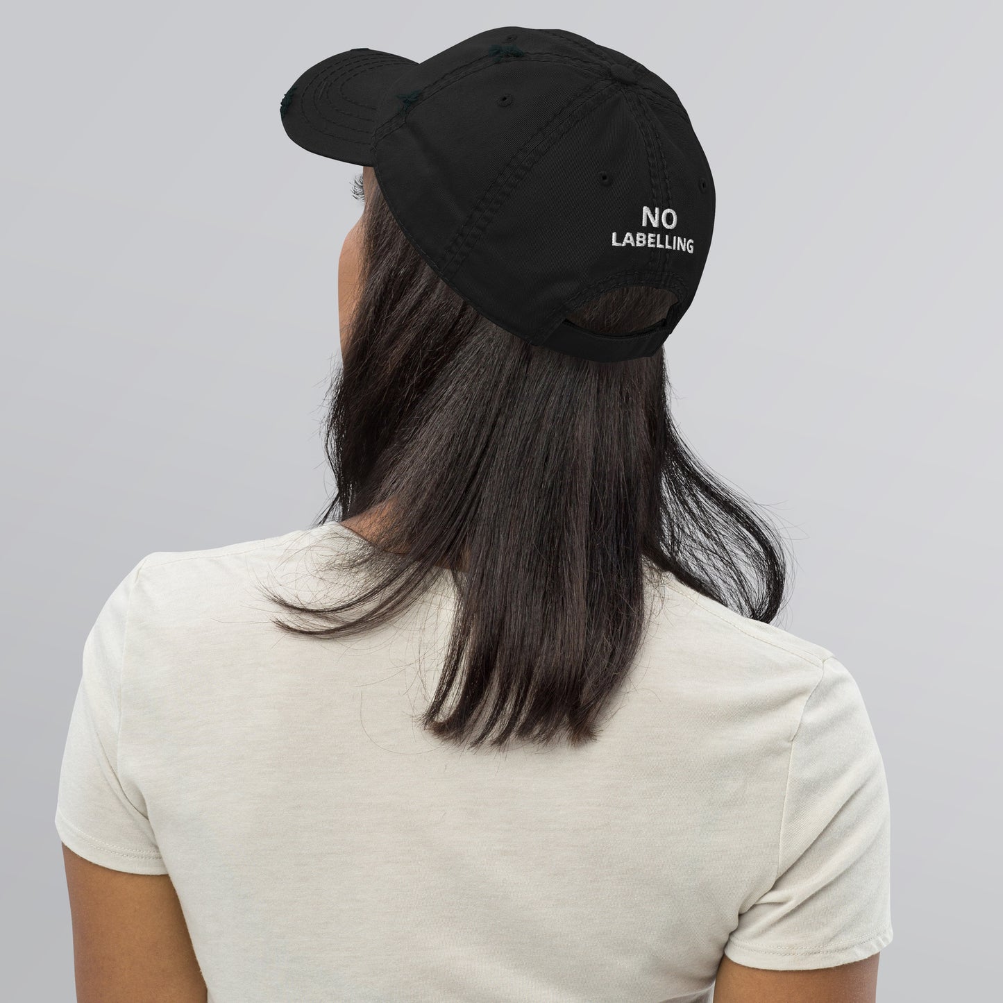 Distressed Dad Hat, Black