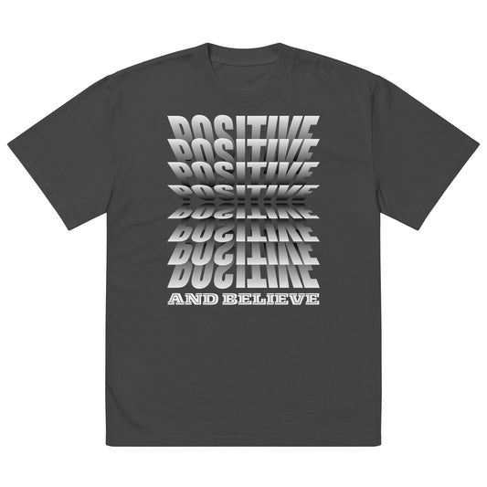 Oversized faded t-shirt Positive and Believe