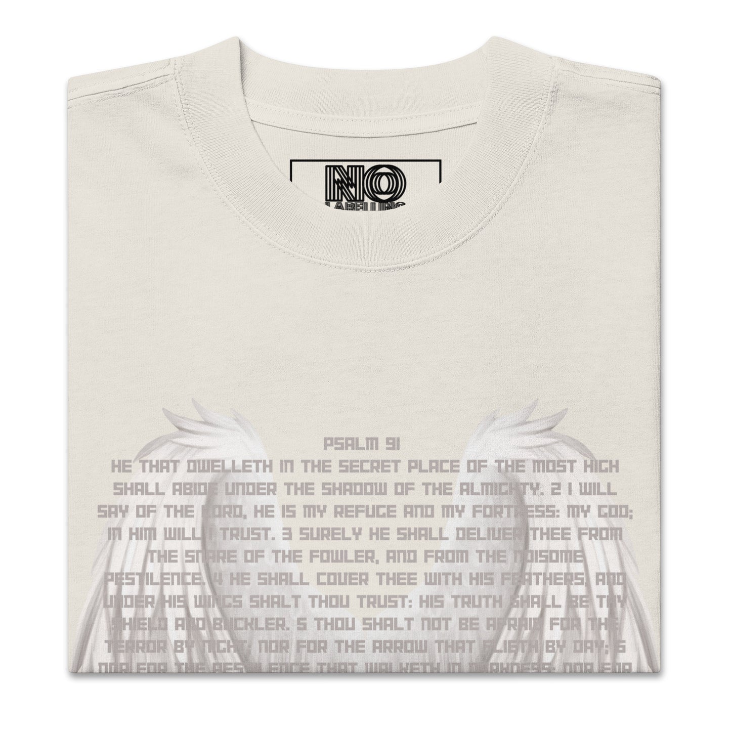 Bible verse T-Shirt Psalm 91 Oversized faded t-shirt