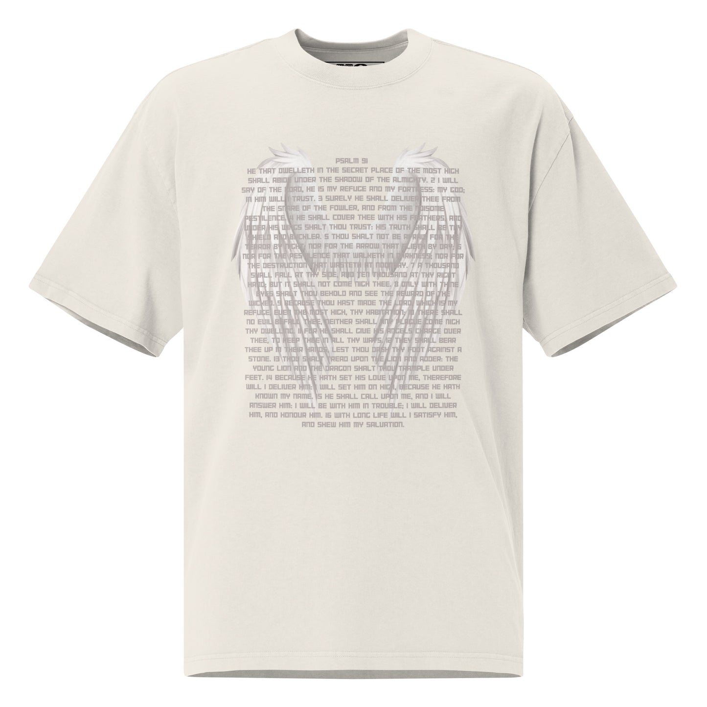 Bible verse T-Shirt Psalm 91 Oversized faded t-shirt