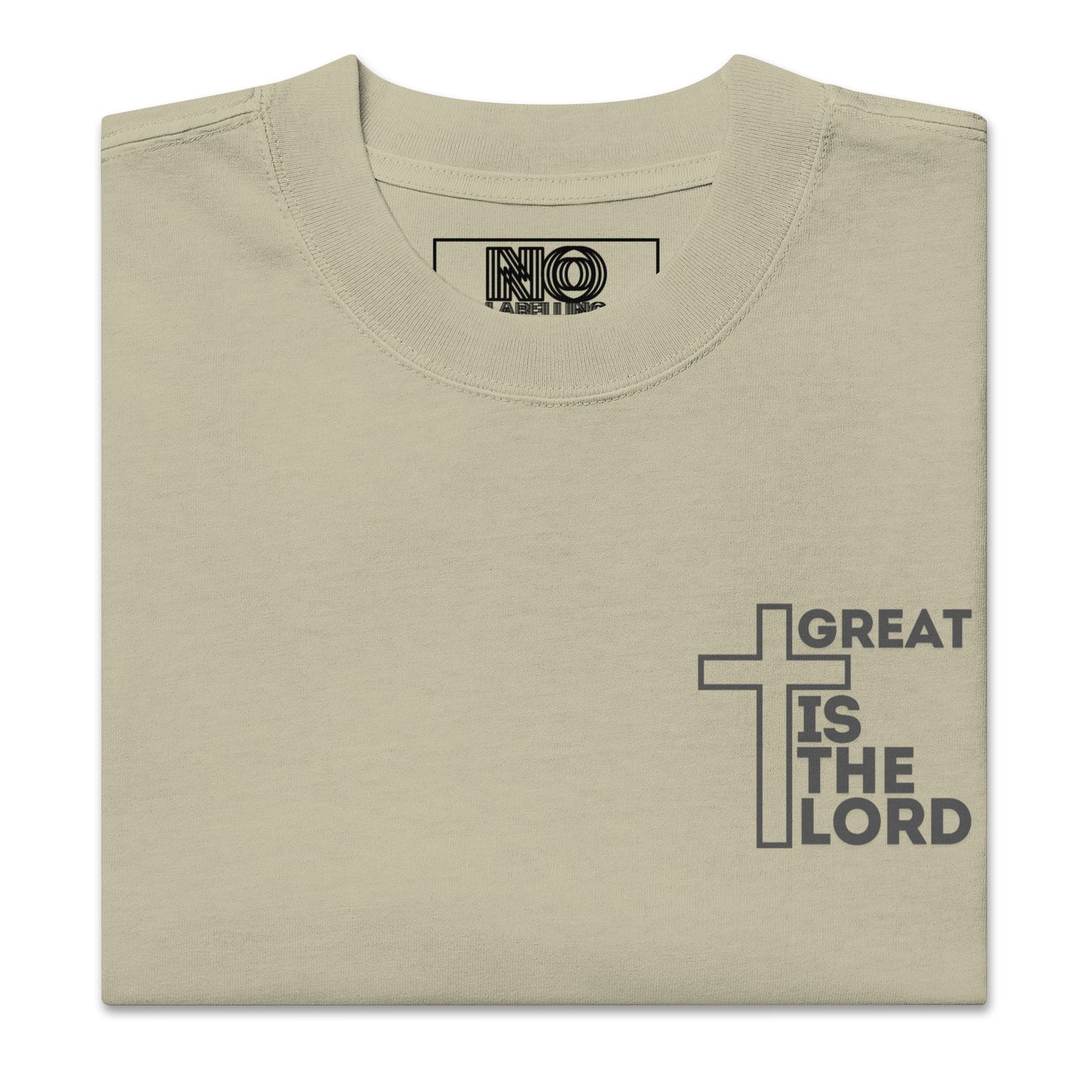 Faith Oversized faded t-shirt - Great Is The Lord