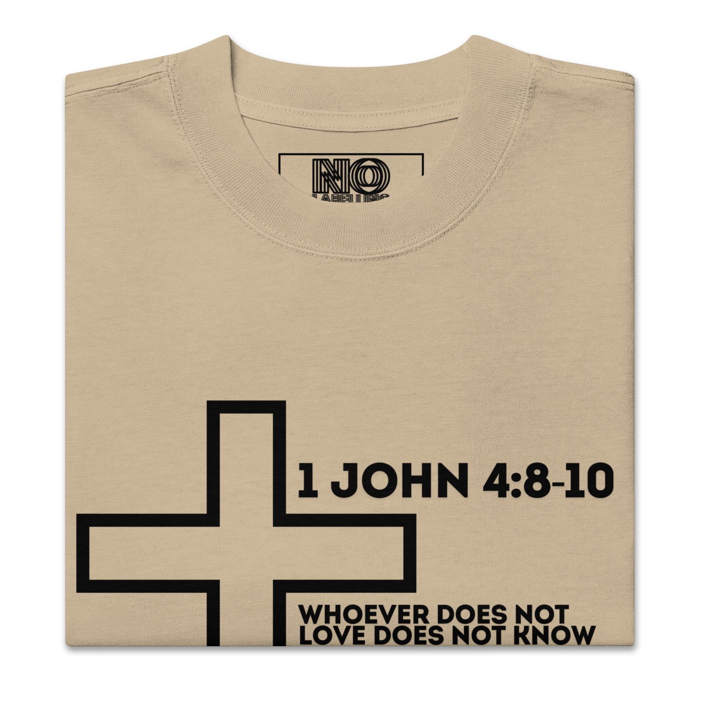 Bible Quote T-Shirt, Oversized faded t-shirt