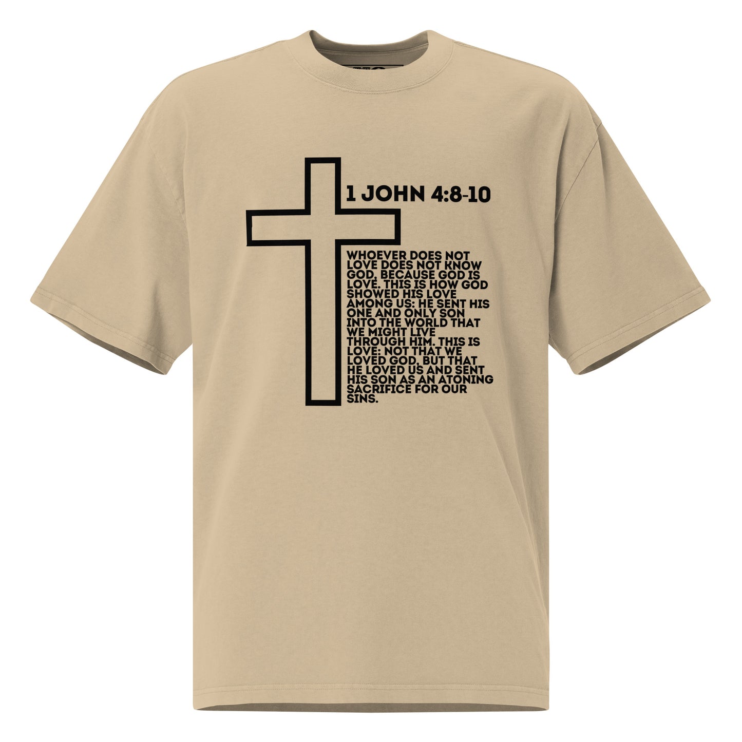 Bible Quote T-Shirt, Oversized faded t-shirt