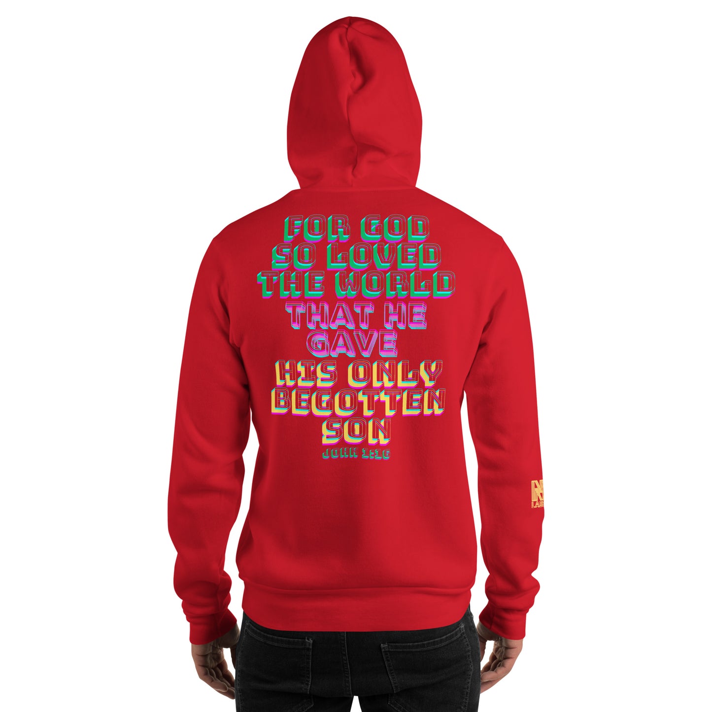 Bible Quote Hoodie, Christian Hoodie For Men and Women, Unisex Hoodie, Red