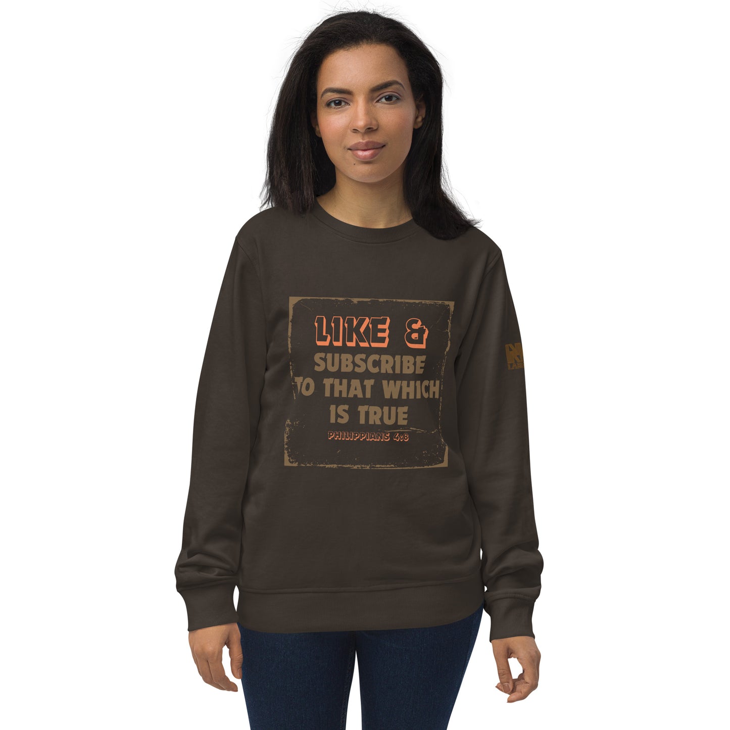 Bible Verse Unisex organic sweatshirt, Subscribe