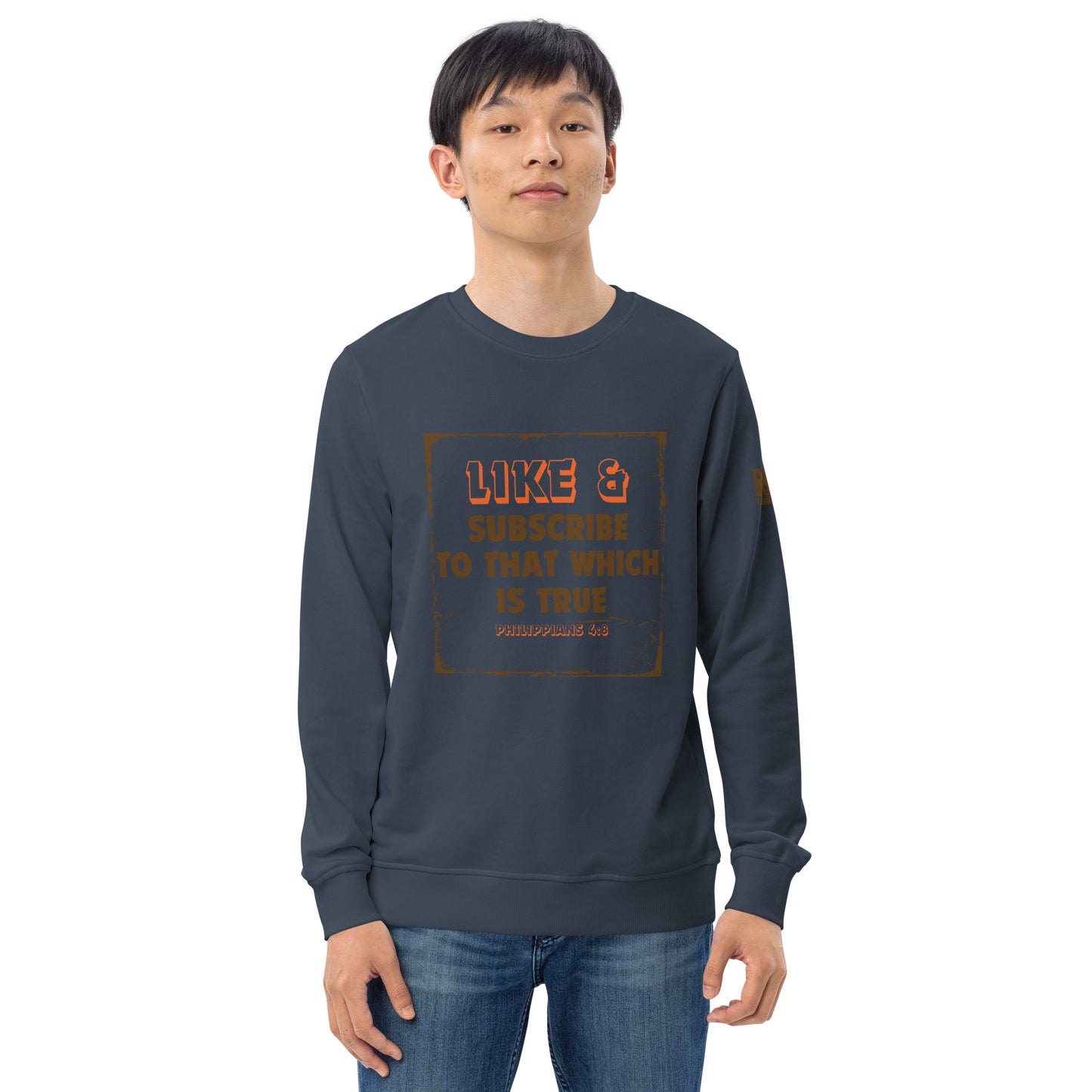 Bible verse Unisex organic sweatshirt, Subscribe