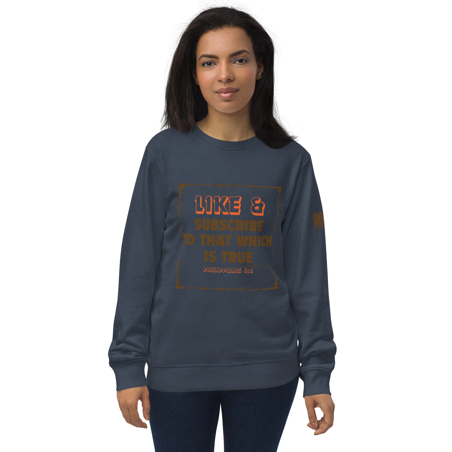 Bible verse Unisex organic sweatshirt, Subscribe