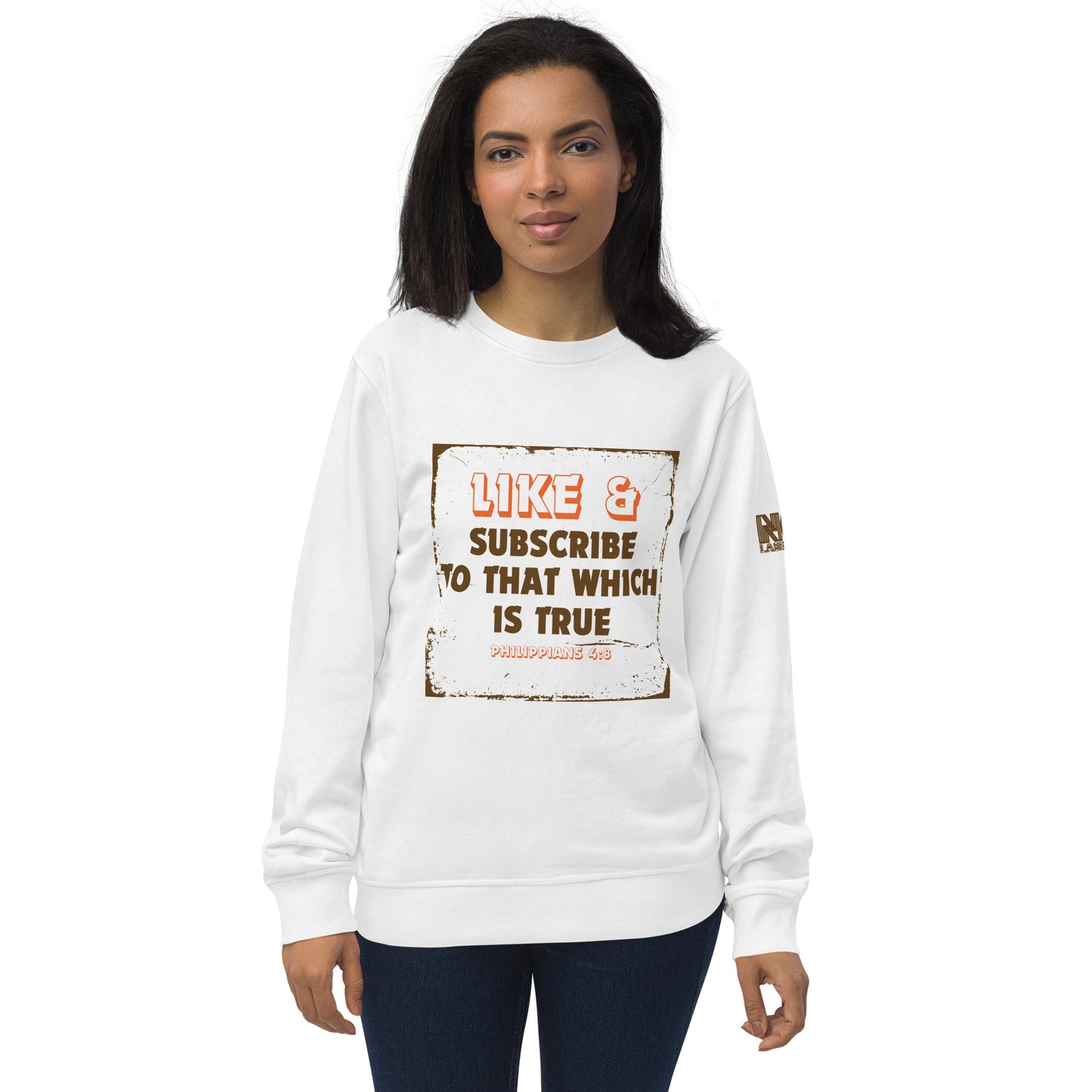 Bible Verse Unisex organic sweatshirt, Subscribe