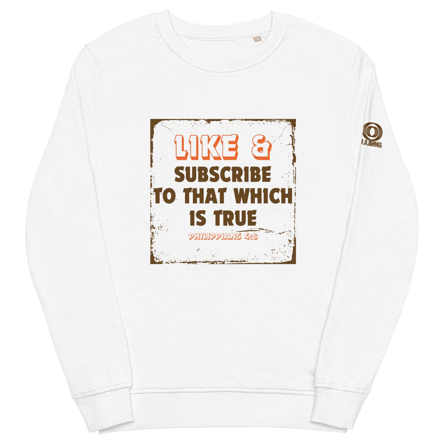 Bible Verse Unisex organic sweatshirt, Subscribe