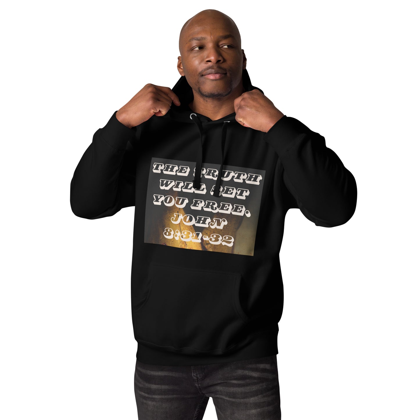 Christian Men's Hoodie With Bible Verse - You will Know The Truth