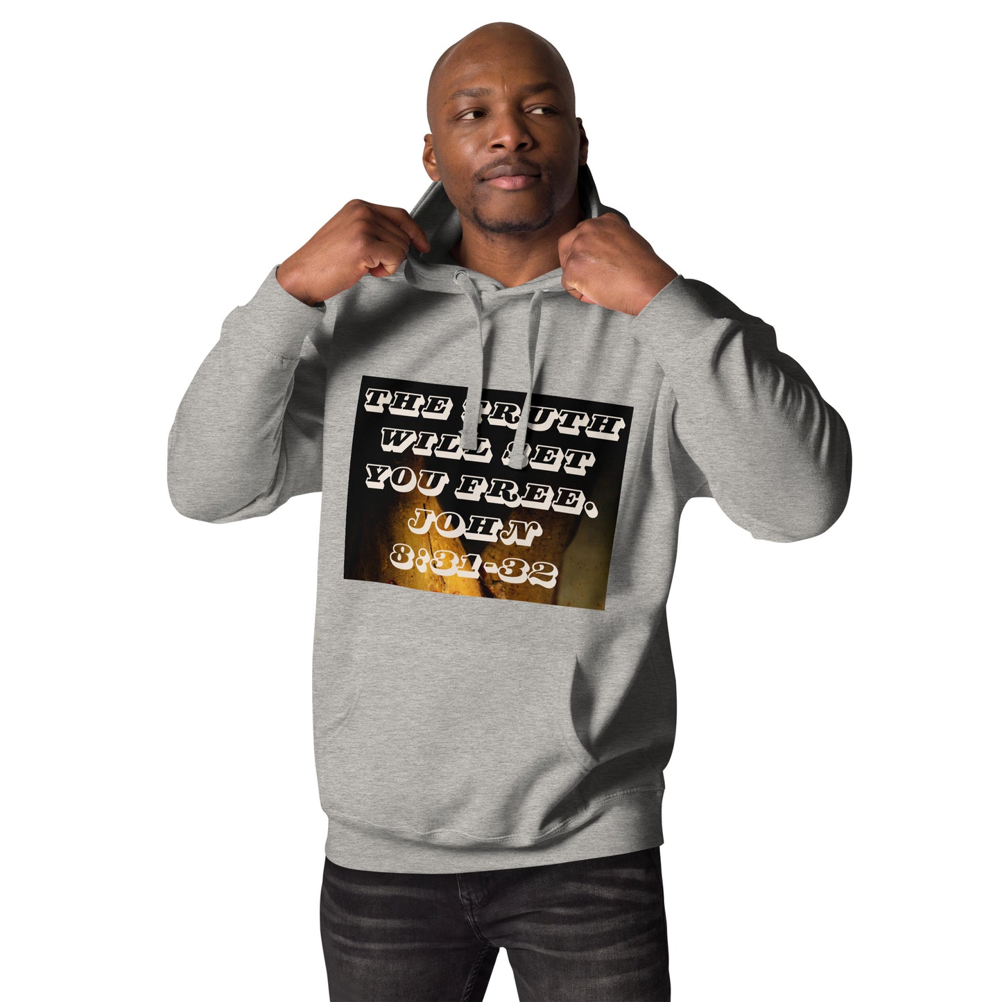 Christian Men's Hoodie With Bible Verse - You will Know The Truth