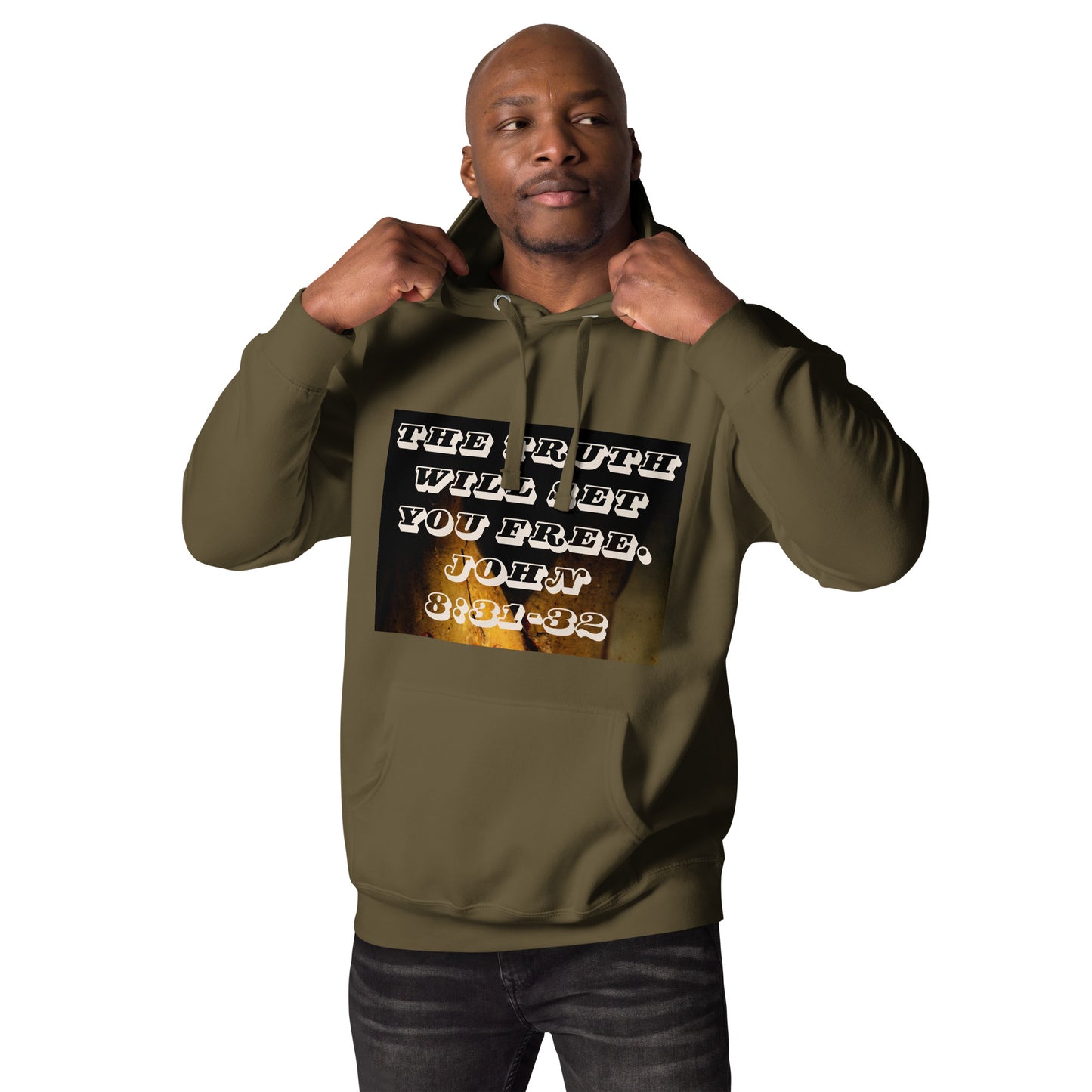 Christian Men's Hoodie With Bible Verse - You will Know The Truth