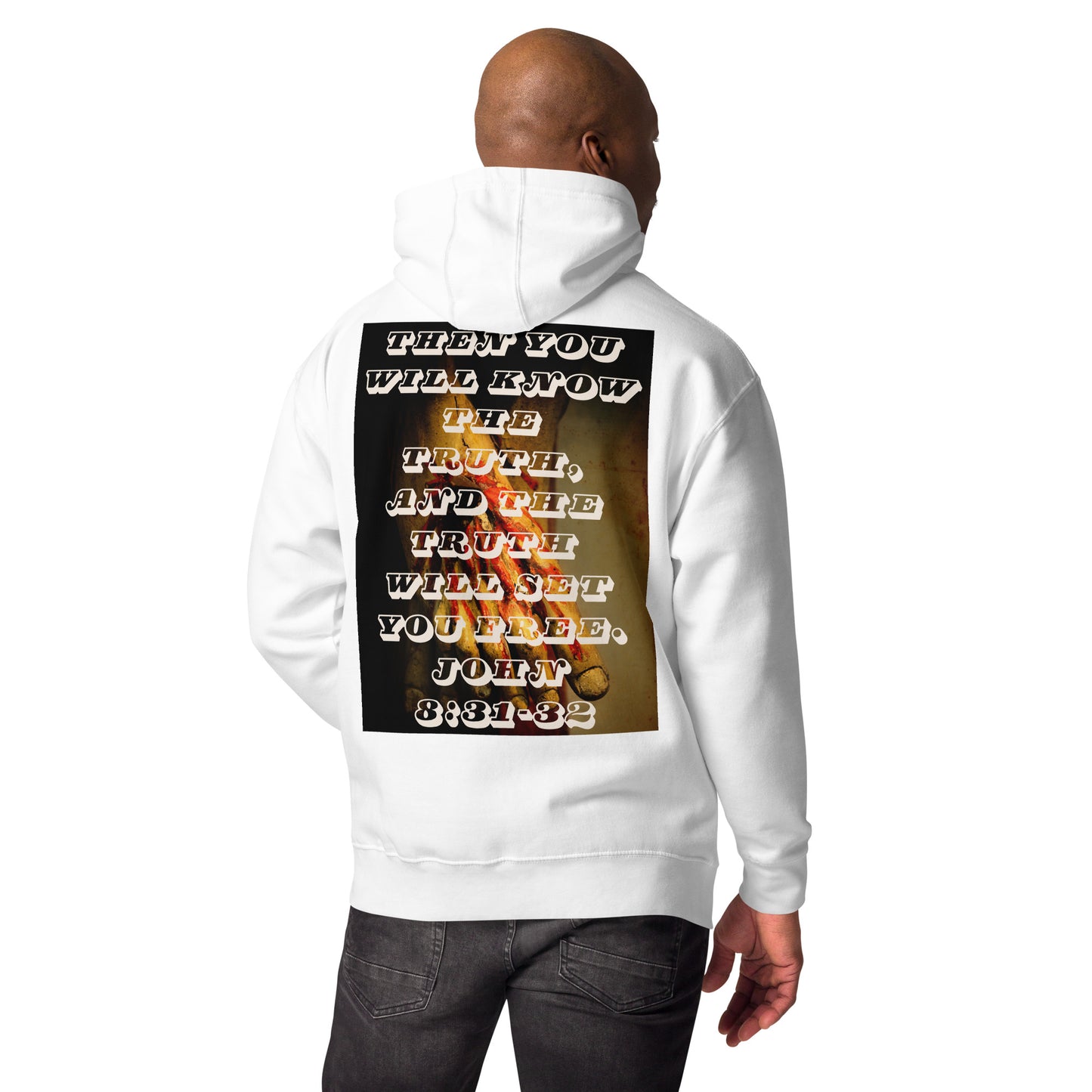 Christian Men's Hoodie With Bible Verse - You will Know The Truth