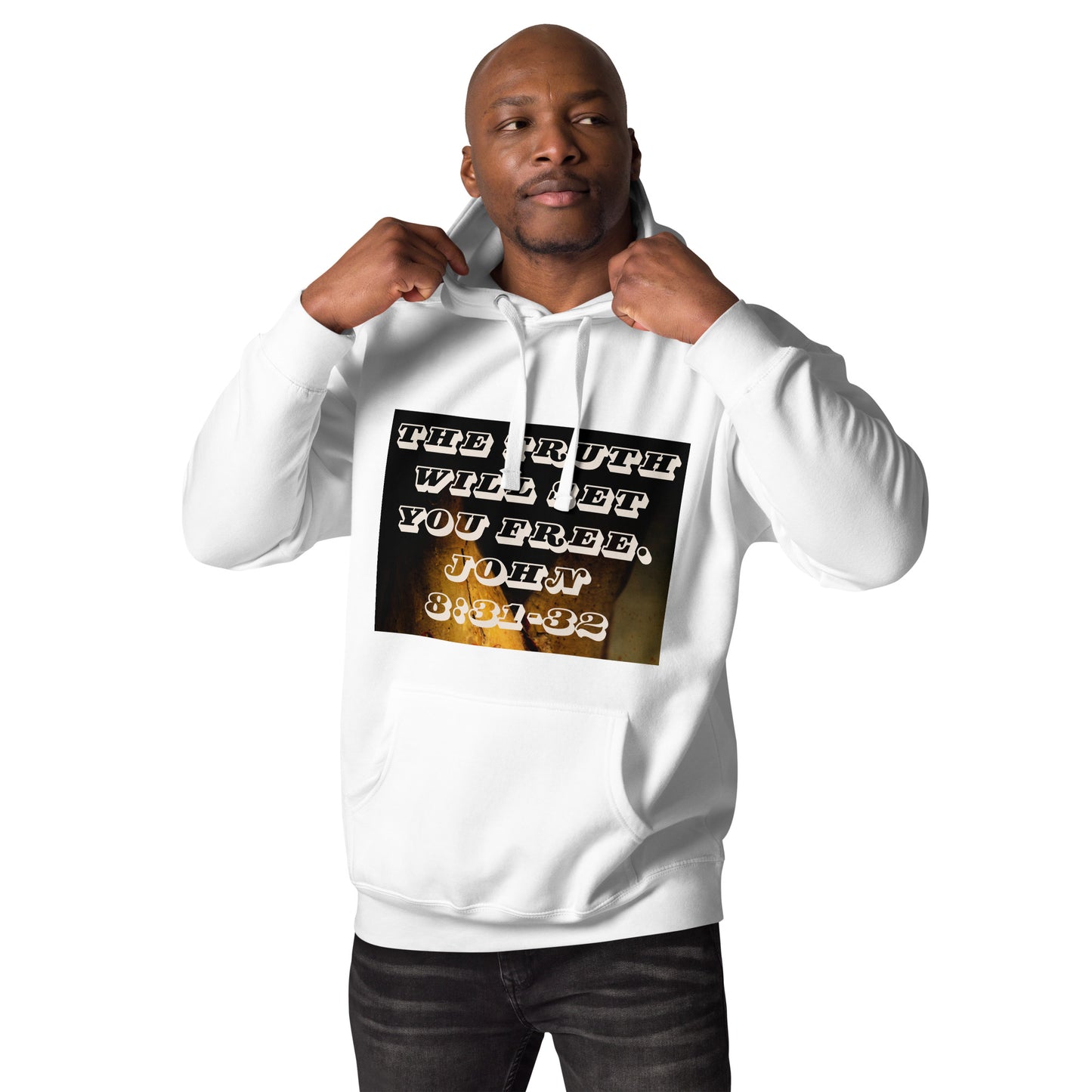 Christian Men's Hoodie With Bible Verse - You will Know The Truth