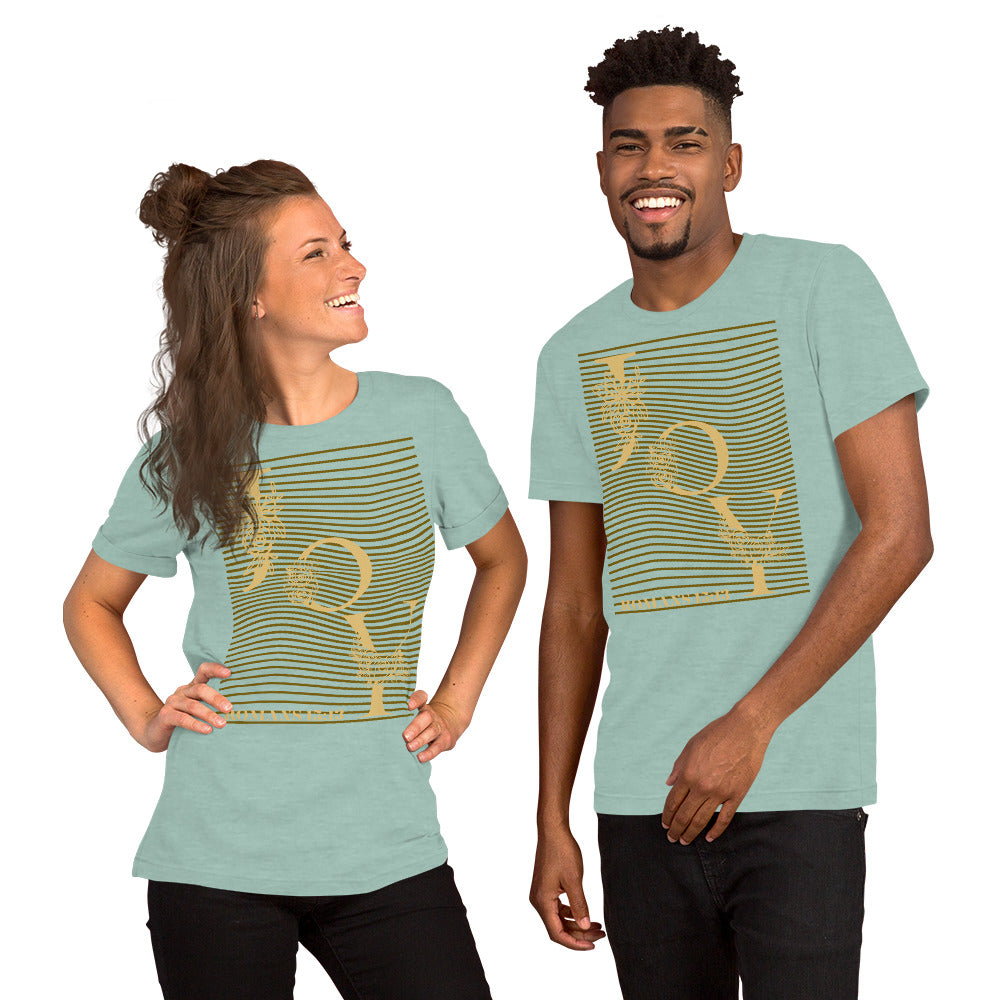 Joy Unisex T-shirt - Available in Black, Heather Dusty Blue, or Heather Black