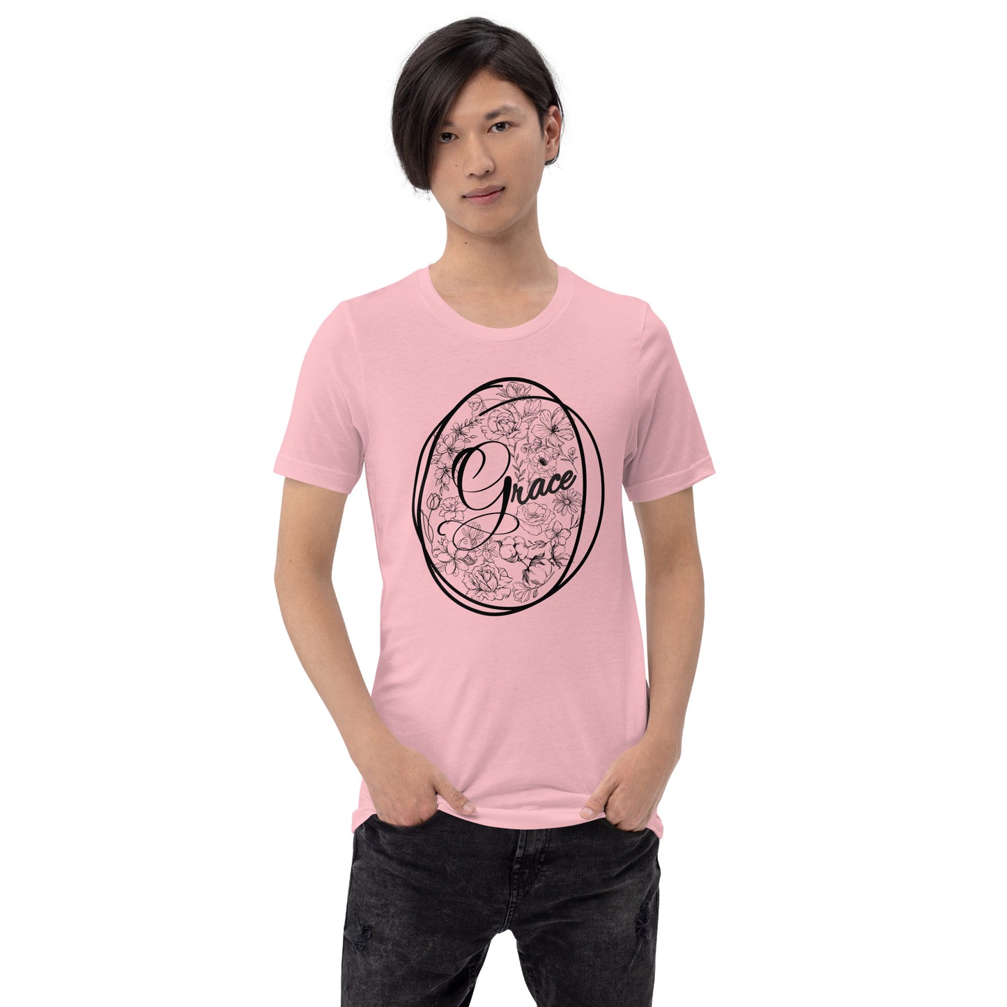 Grace Unisex T-shirt - Choose from Tan, White or Pink