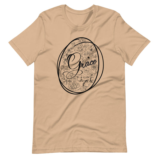 Grace Unisex T-shirt - Choose from Tan, White or Pink