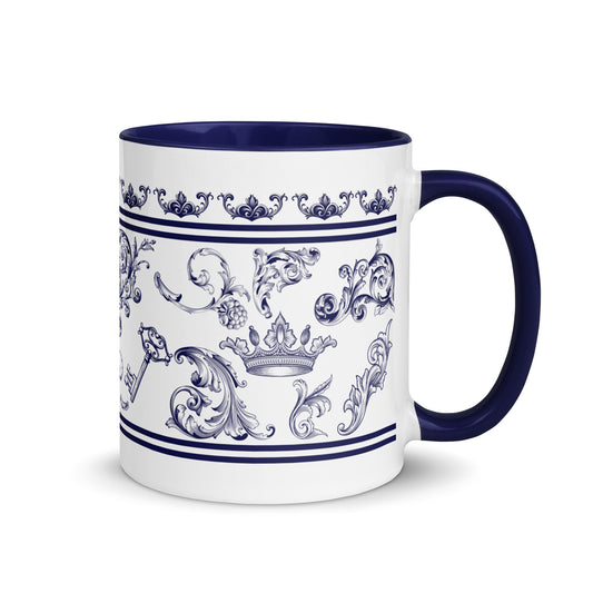 Scripture Mug Inspired By The Book Of Revelation, Navy Color Inside