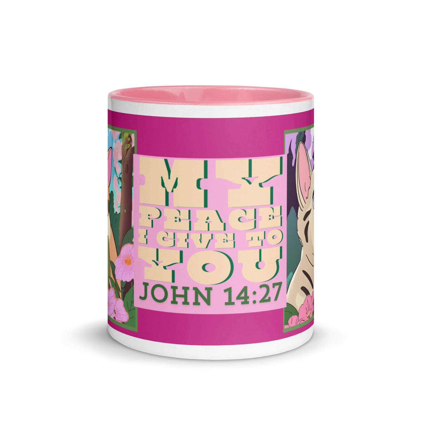 Bible Quote Mug with Color Inside - Pink