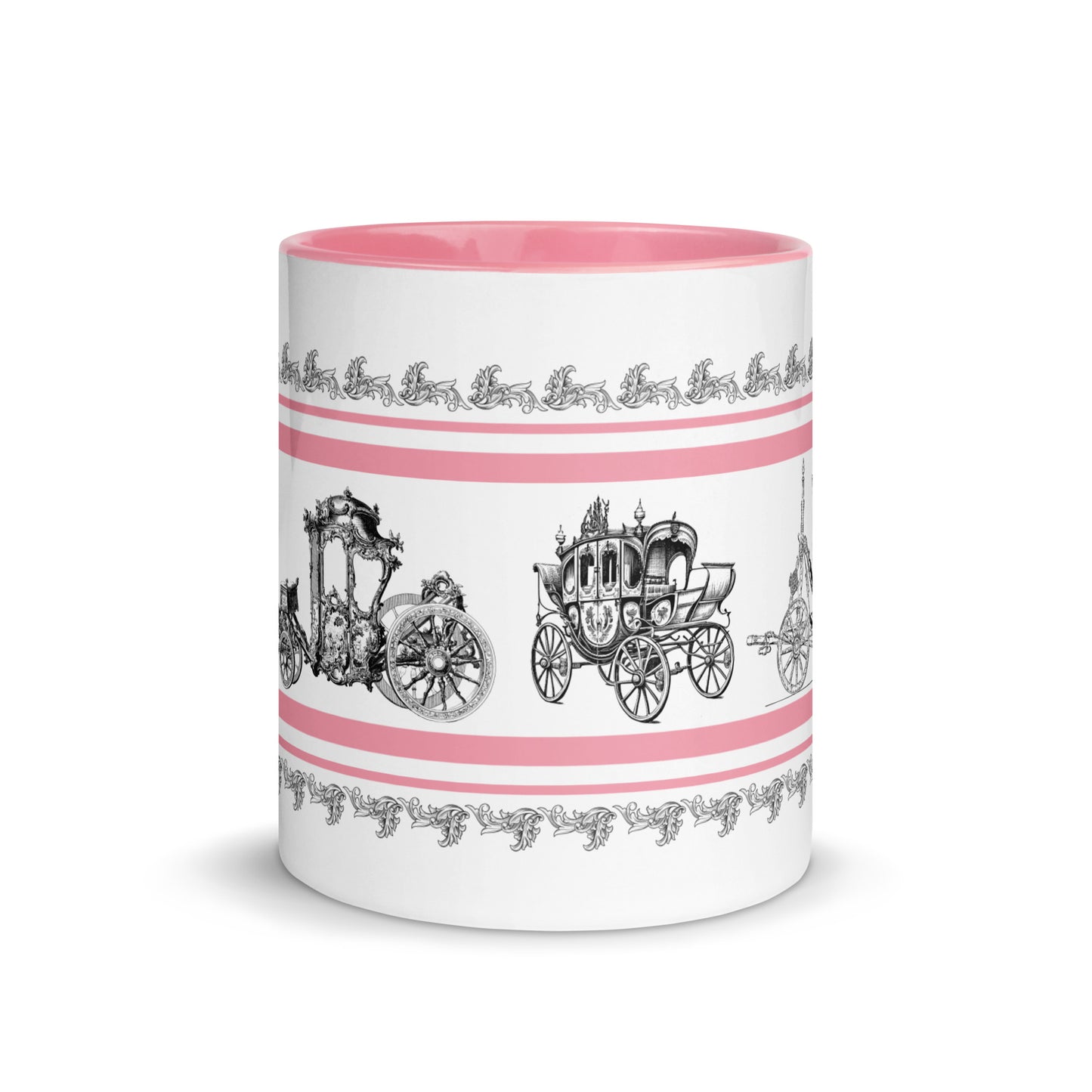 Carriages Mug with Pink Color Inside