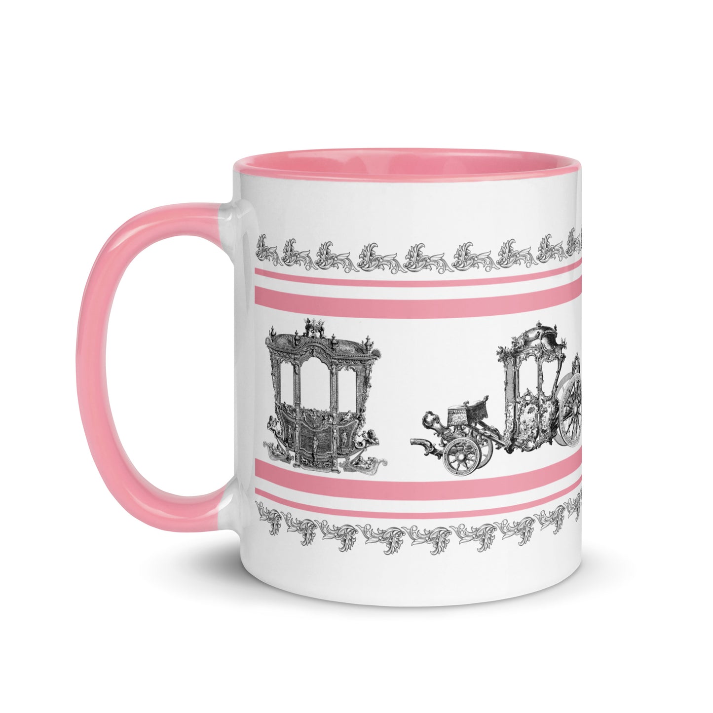 Carriages Mug with Pink Color Inside