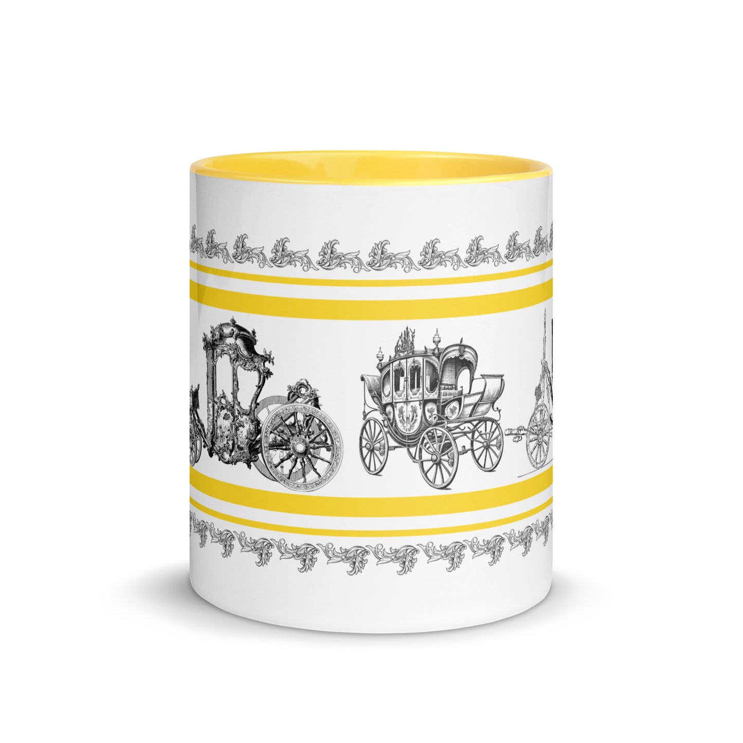 Carriages Mug with Yellow Color Inside