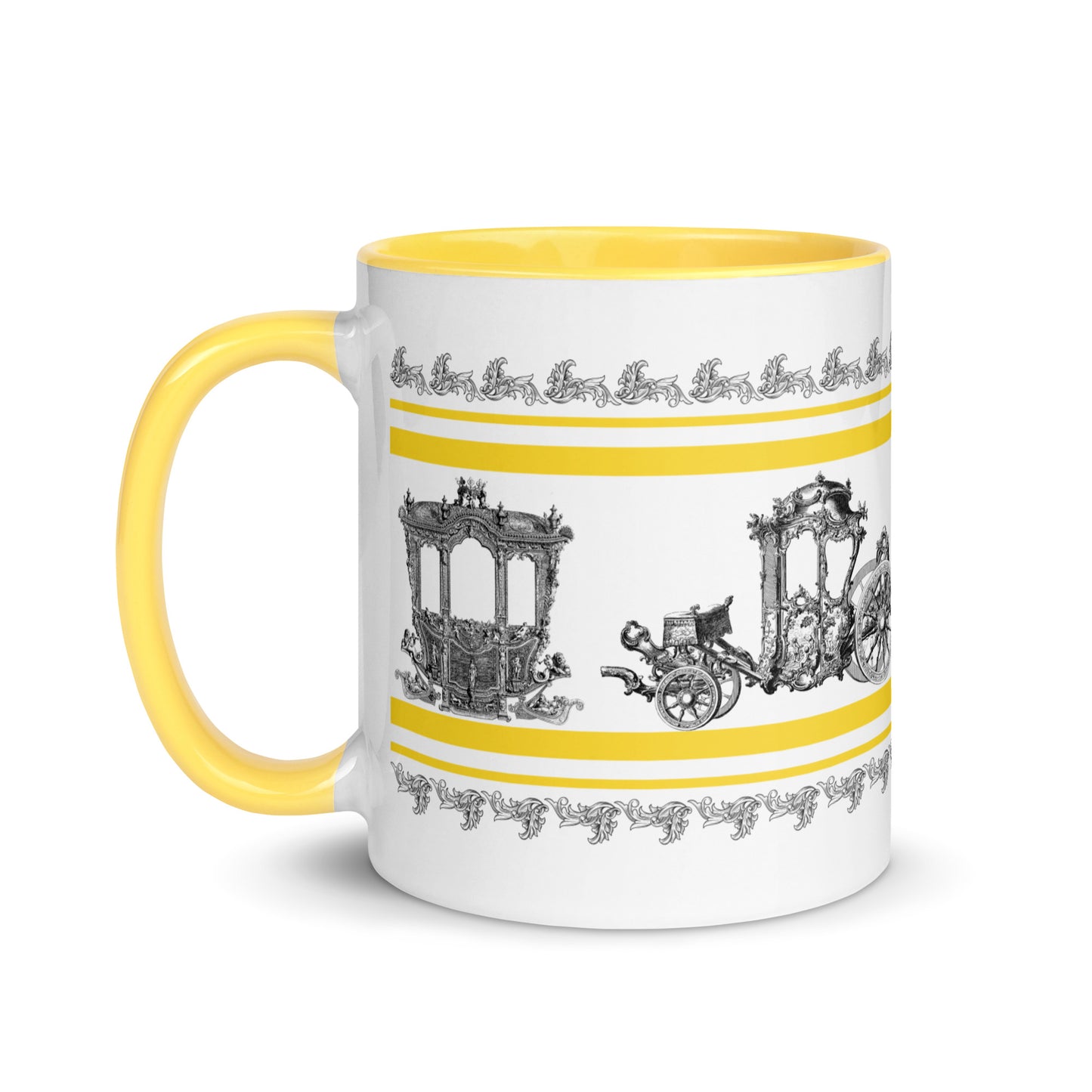 Carriages Mug with Yellow Color Inside