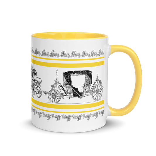 Carriages Mug with Yellow Color Inside